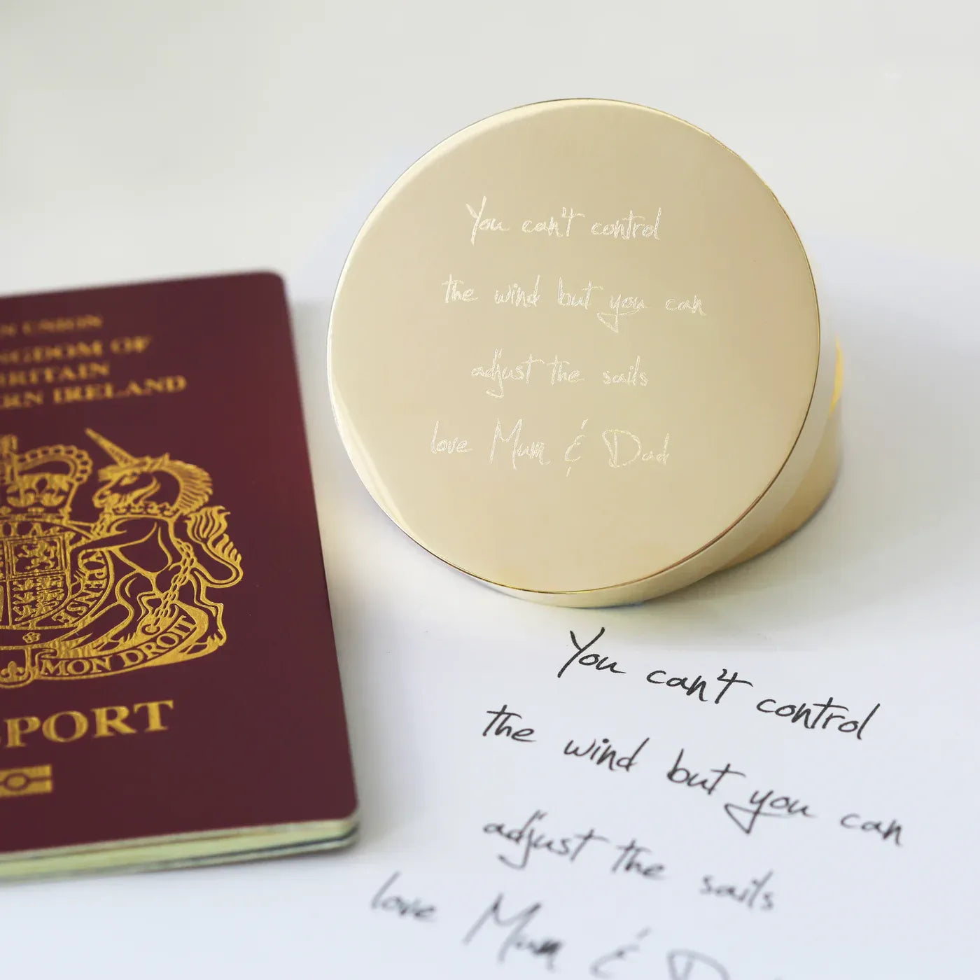Personalized Handwriting Sundial Compass