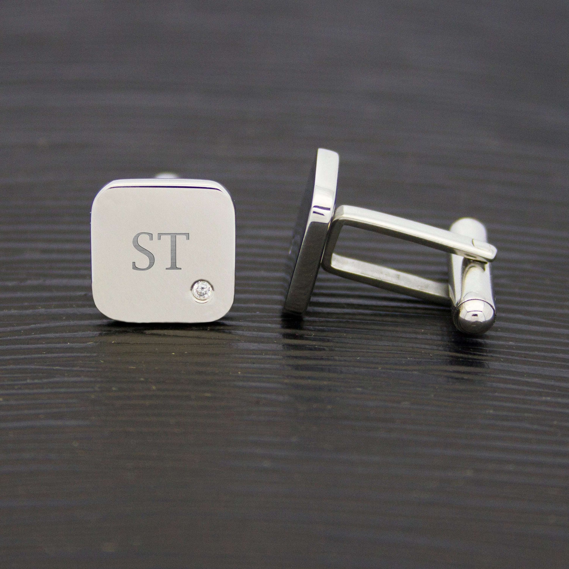 Personalized Square Crystal Cufflinks