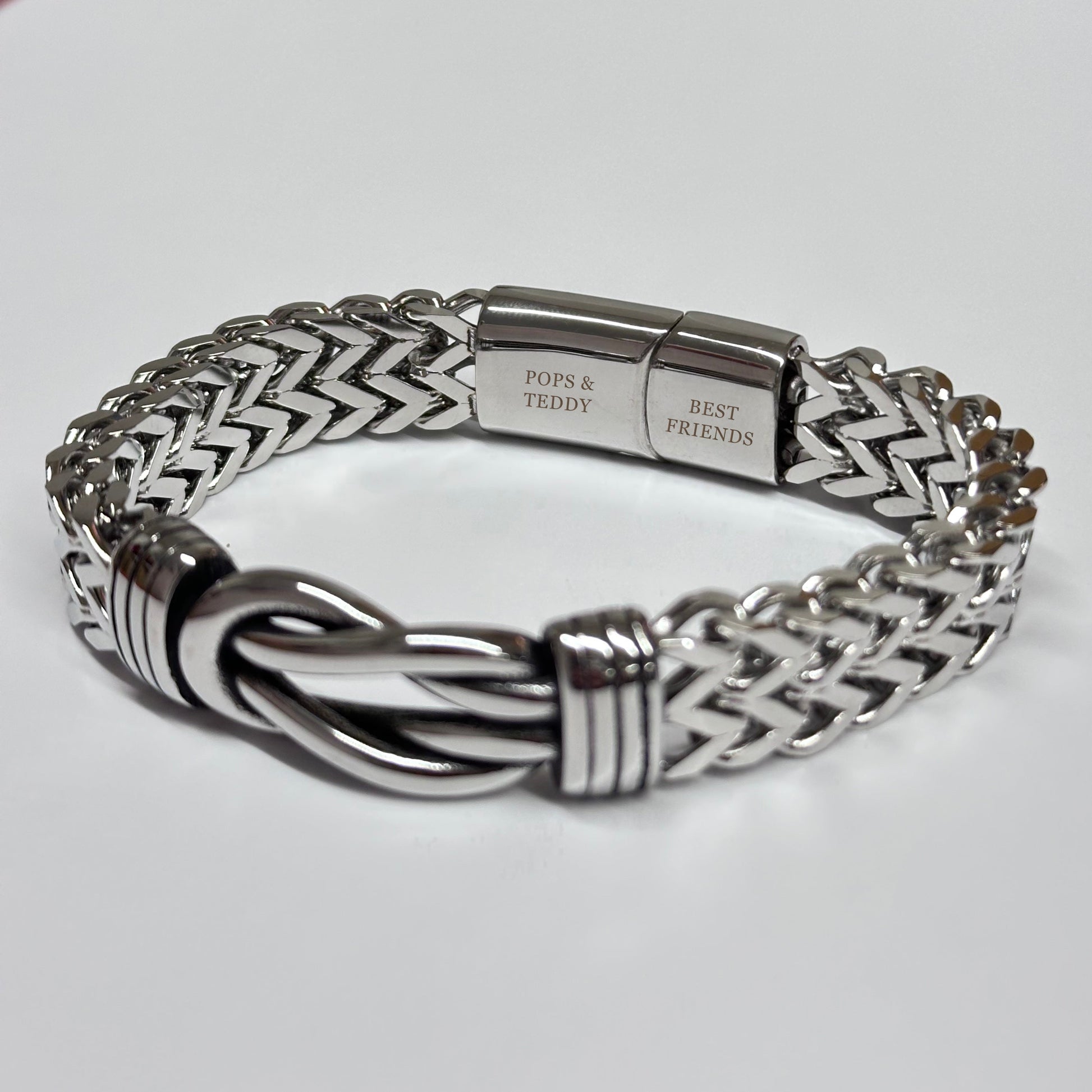 Personalized Stainless Steel Infinity Knot Bracelet