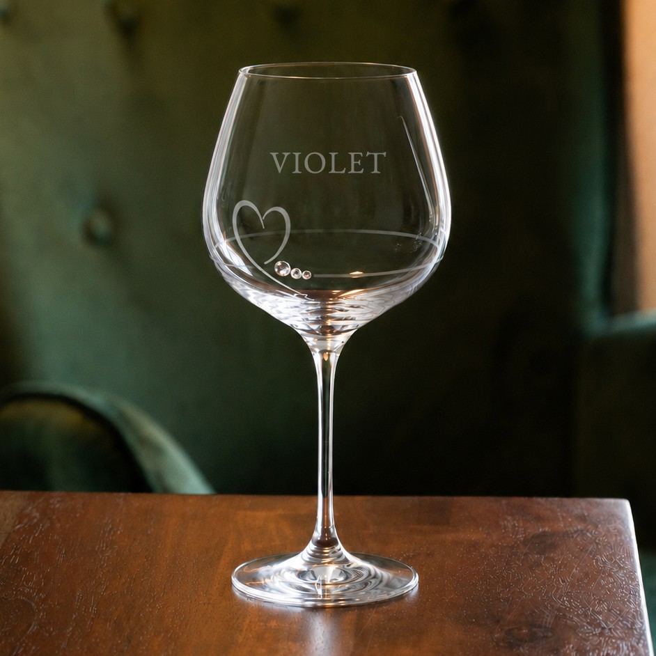 Premium Personalized Swarovski® Crystal Gin Balloon Glass