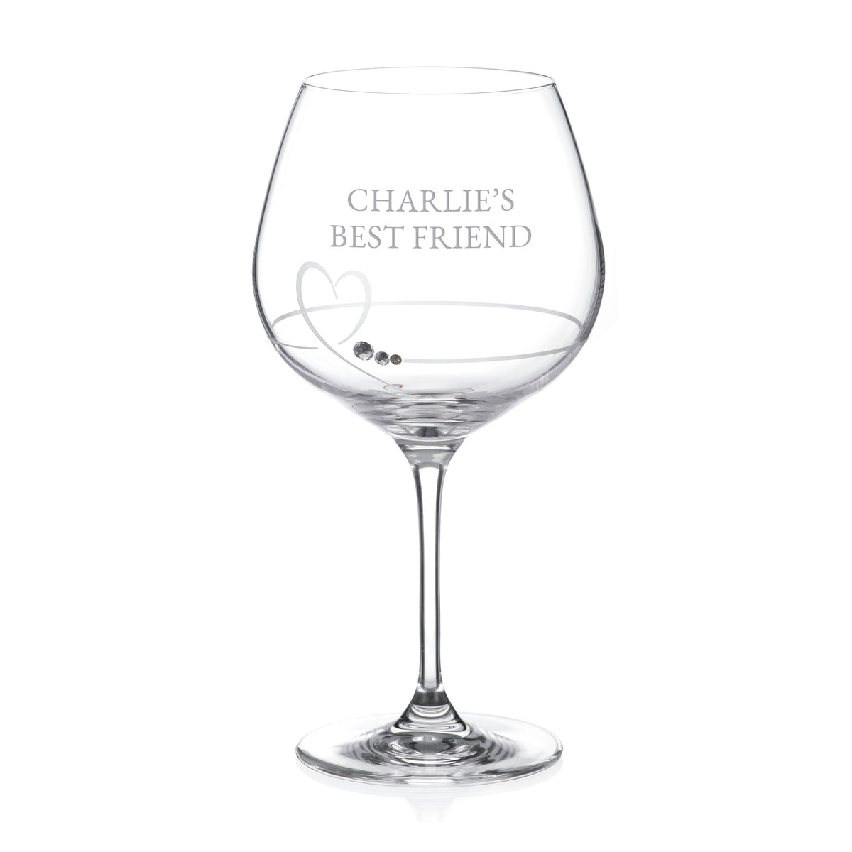 Premium Personalized Swarovski® Crystal Gin Balloon Glass