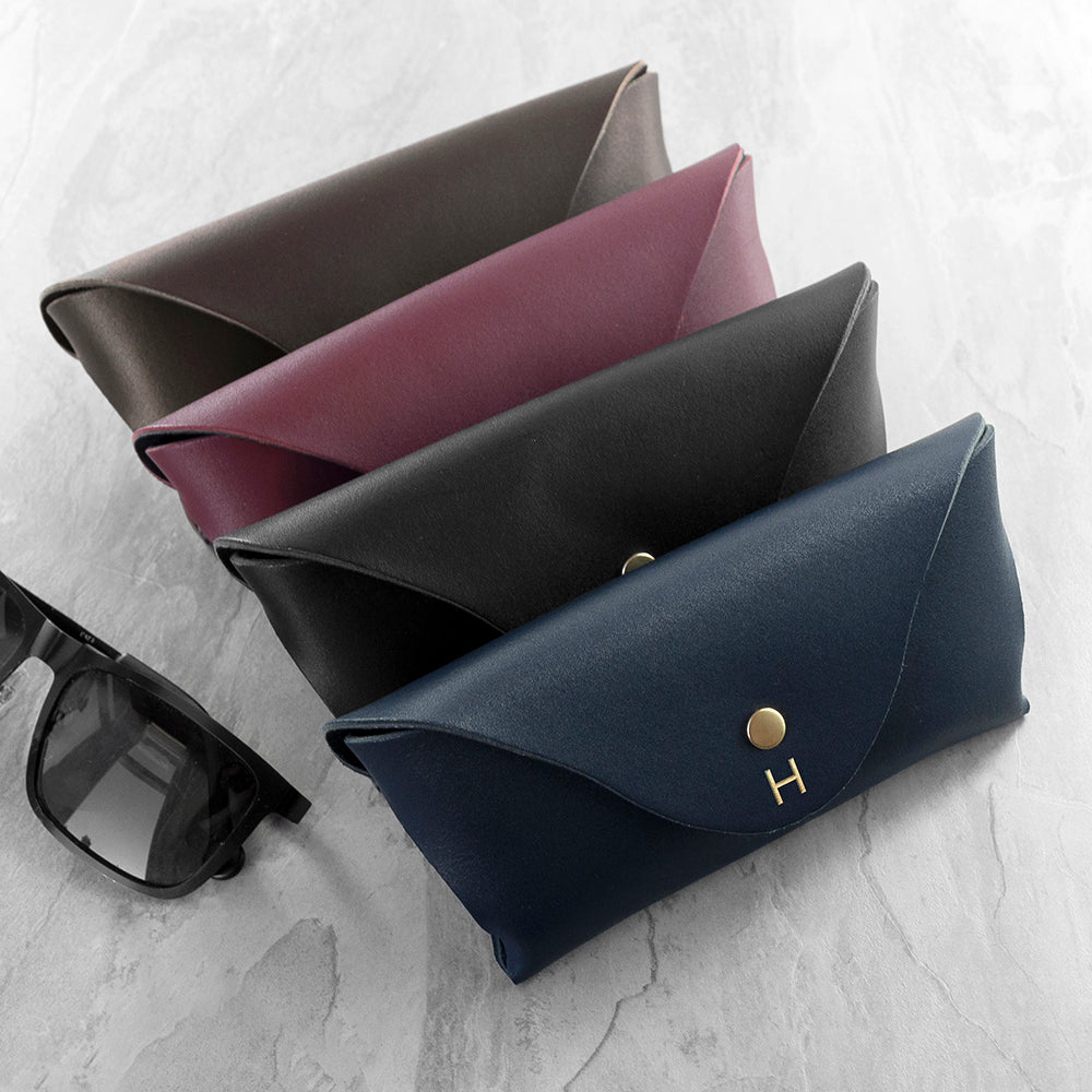 Personalised Leather Origami Glasses Case - Lovesakes