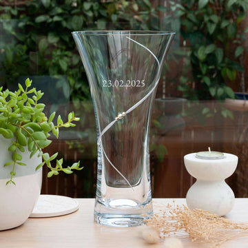 Seraphina Flare Vase | Personalized -Gift-Swarovski Crystal Glass