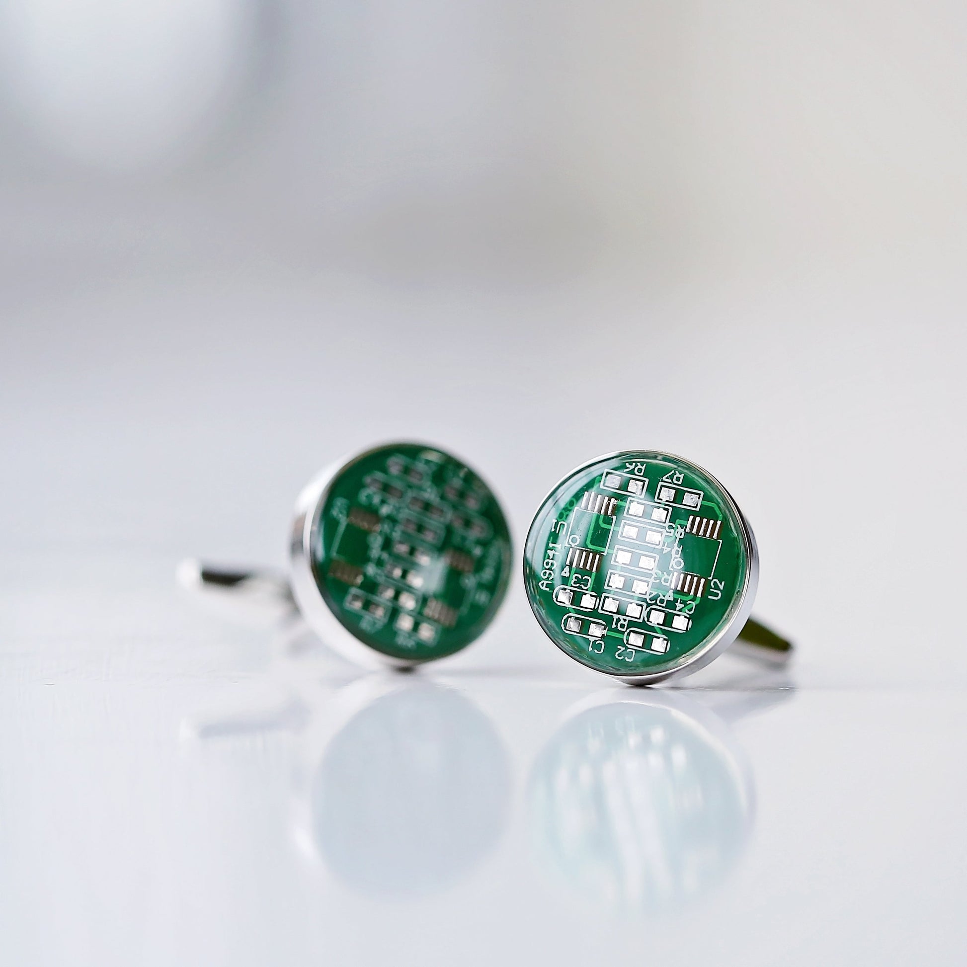 Real Circuit board Cufflinks + Engraved Box - Lovesakes