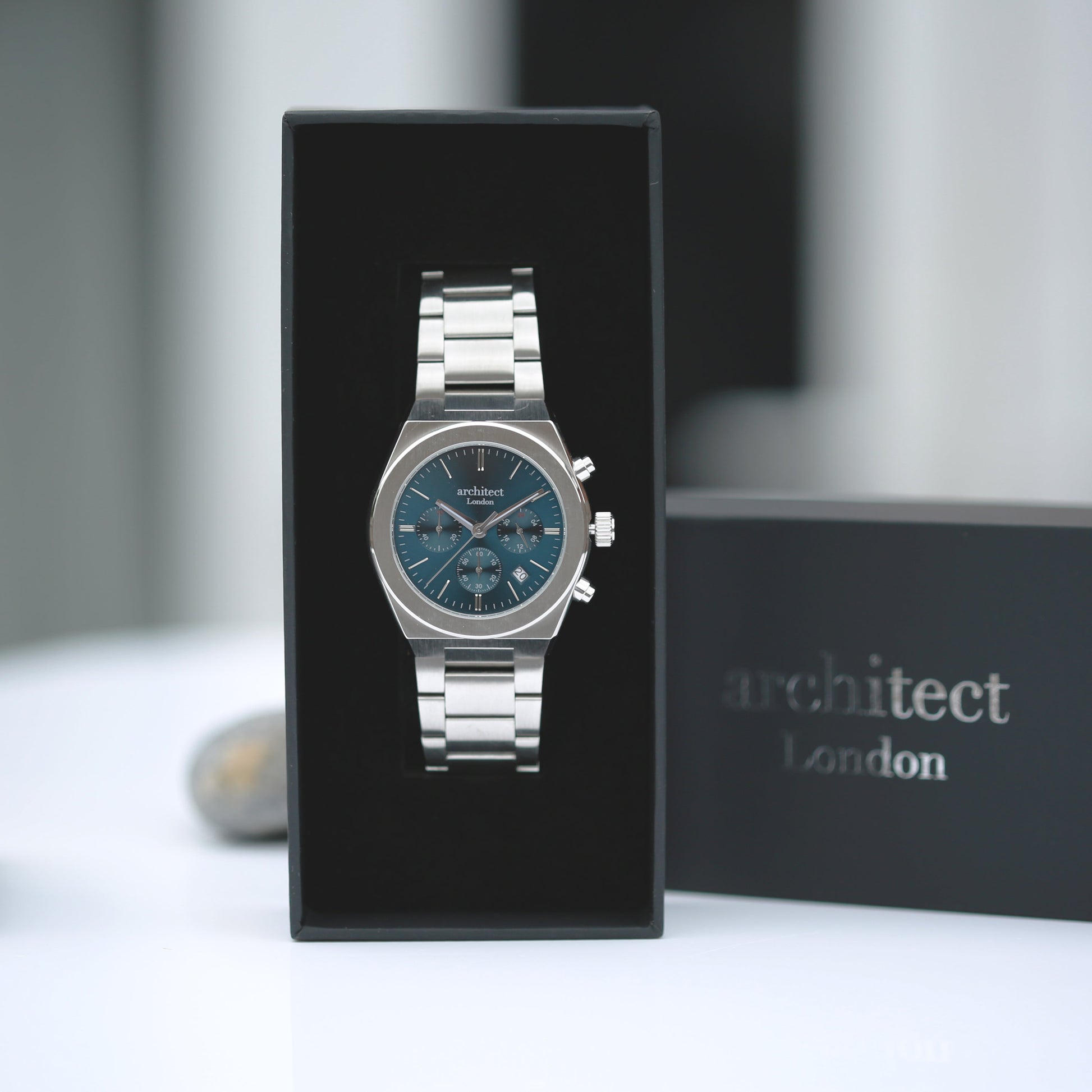 Architect Orbix Blue - Handwriting Engraved Watch for Him - Lovesakes