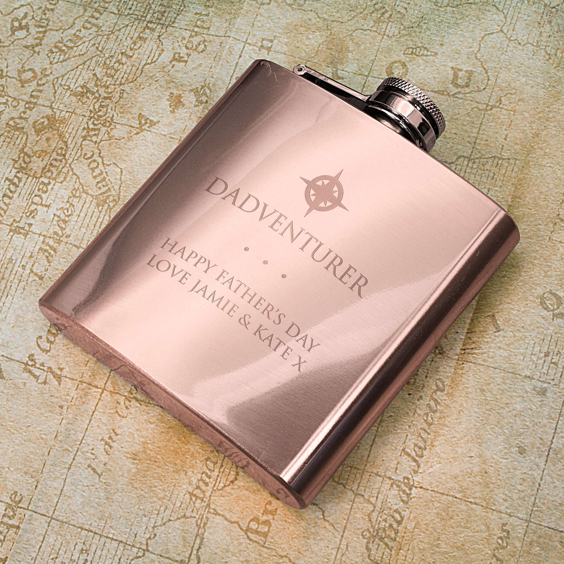 Personalized Dadventurer Hip Flask