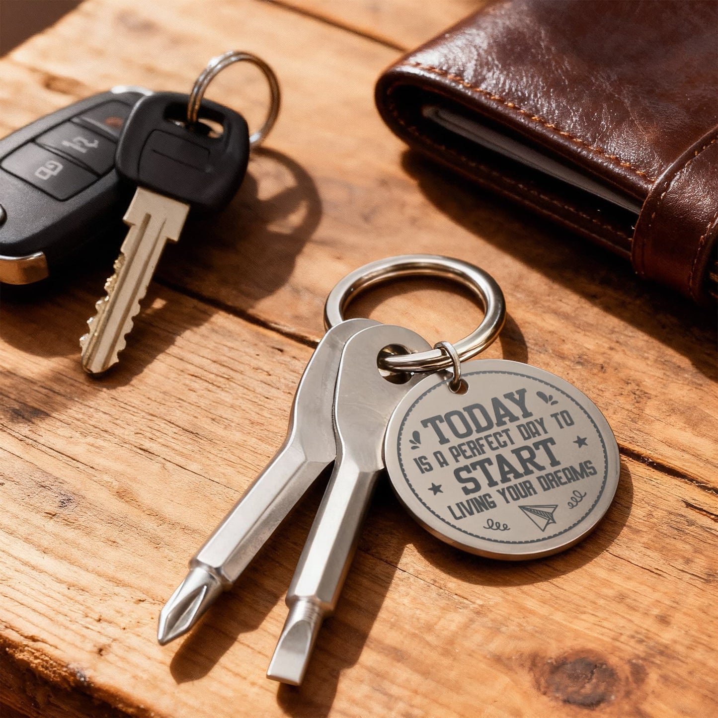 Personalized Screwdriver Keychain Set – "Today is a perfect day ...."