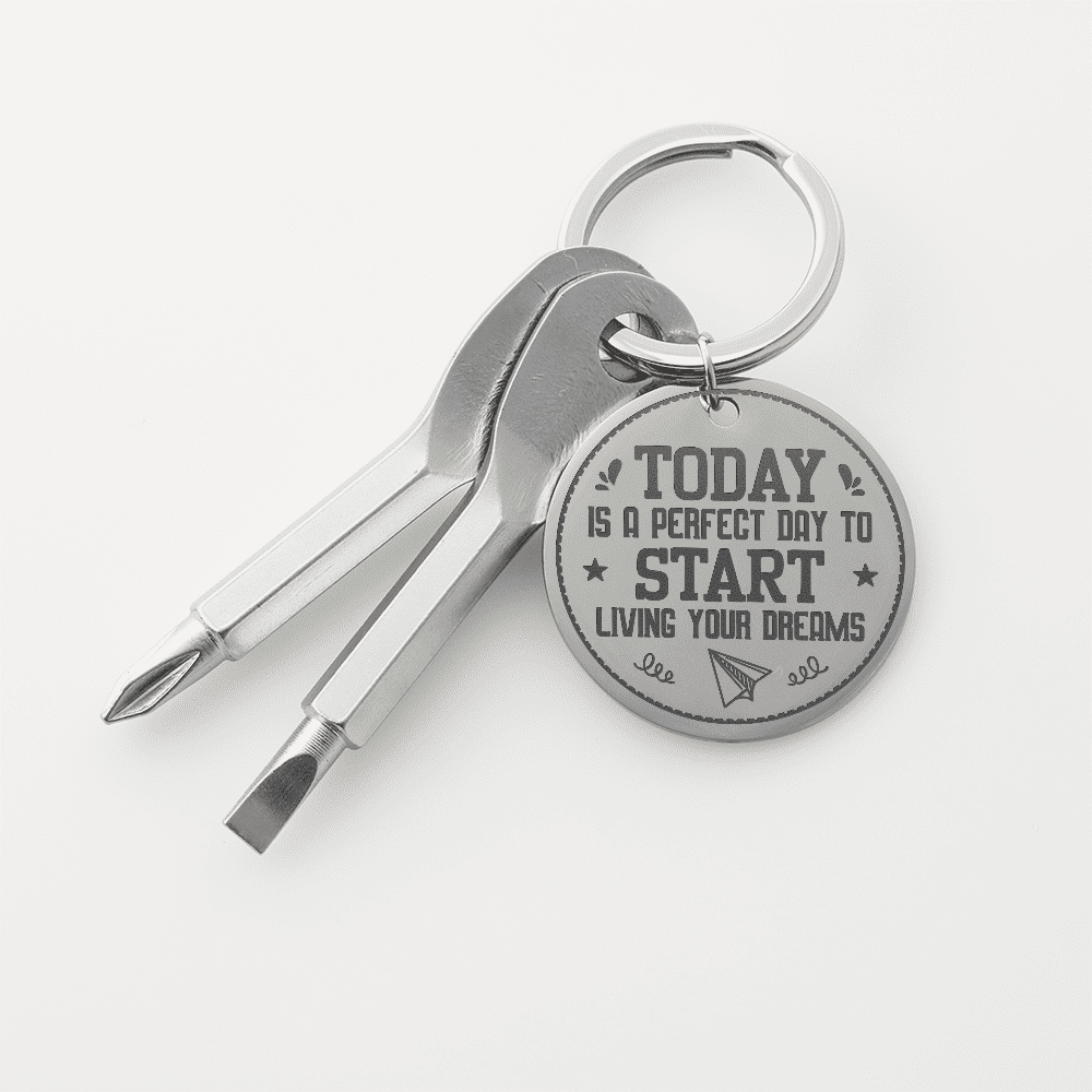Personalized Screwdriver Keychain Set – "Today is a perfect day ...."