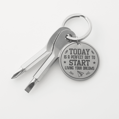 Personalized Screwdriver Keychain Set – "Today is a perfect day ...."