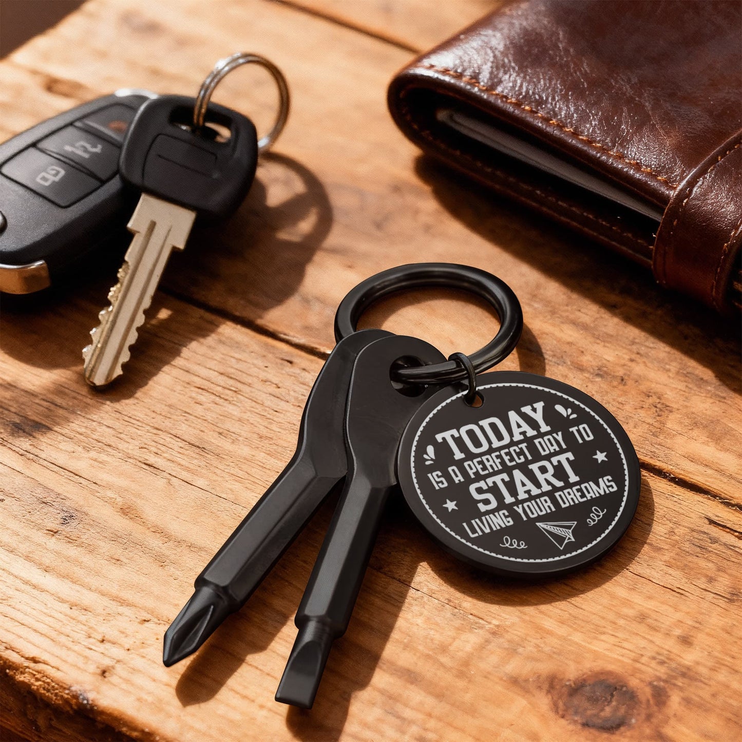 Personalized Screwdriver Keychain Set – "Today is a perfect day ...."