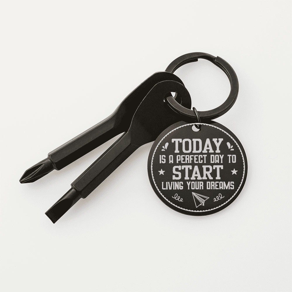 Personalized Screwdriver Keychain Set – "Today is a perfect day ...."