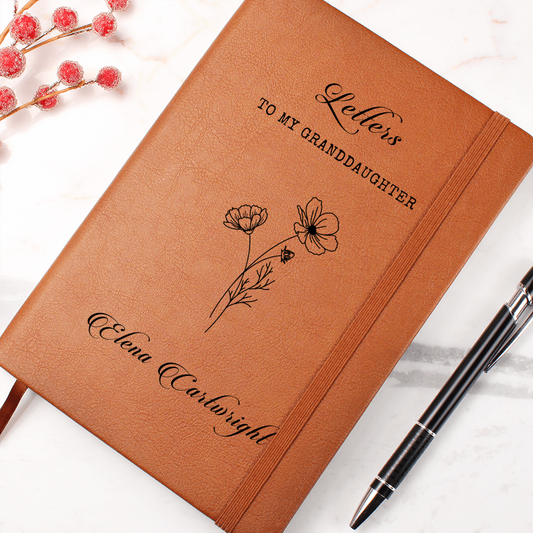 Letters to My Daughter – Personalized Floral Faux Leather Journal
