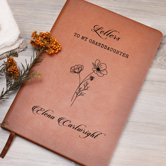 Letters to My Daughter – Personalized Floral Faux Leather Journal