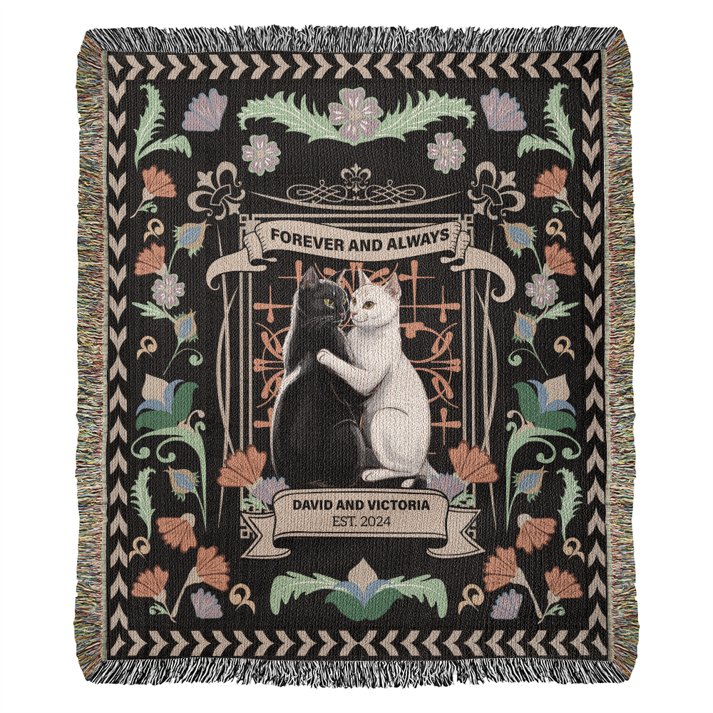 Forever & Always Personalized Cotton Woven Blanket