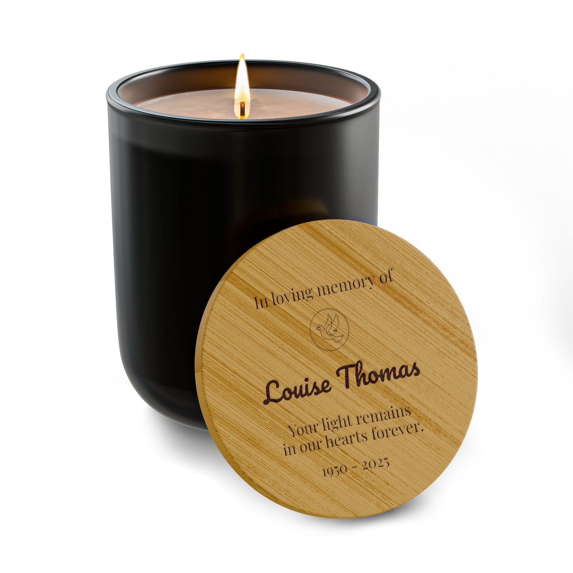black-memorial-candle-custom