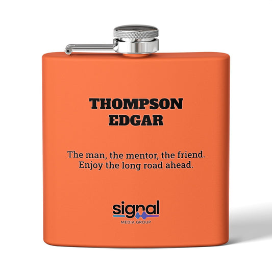 Corporate Personalized Hip Flask (6oz)  Hip Flasks Deeply Engraved