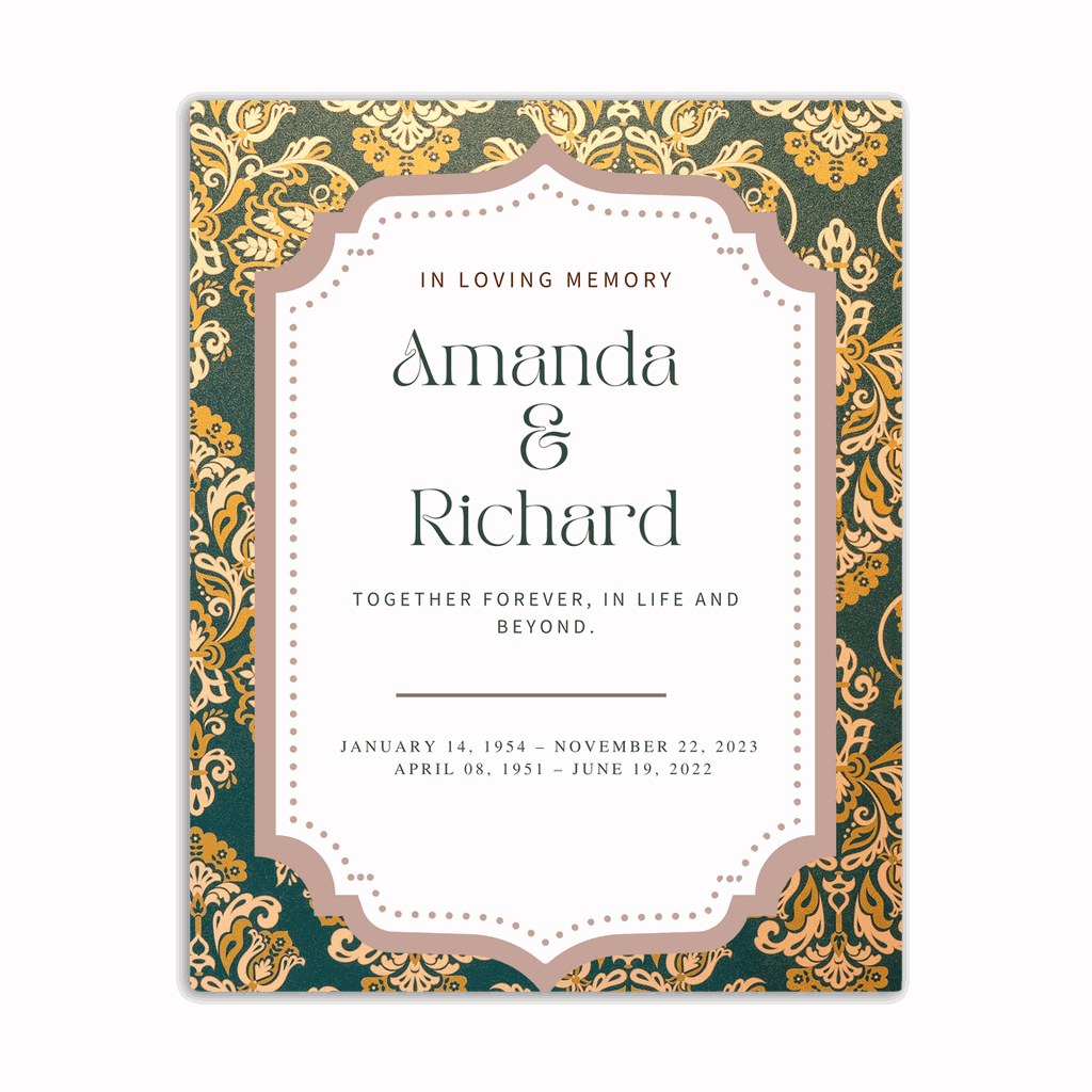 Couple's Legacy Plaque  Memorial Plaques Deeply Engraved