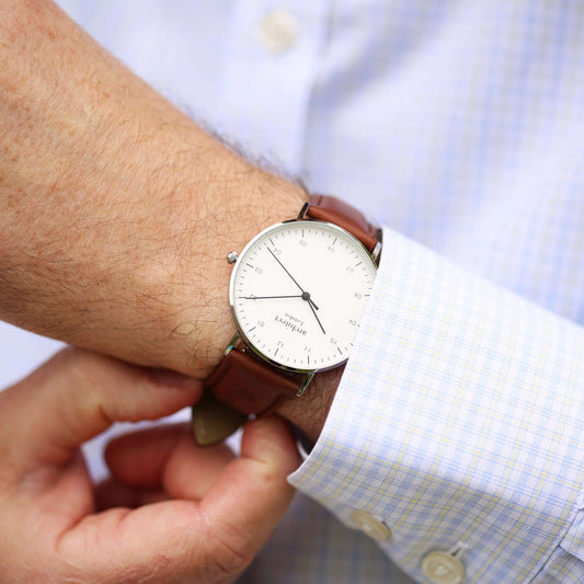 Custom Engraved Groomsmen Watch  Zephyr Deeply Engraved