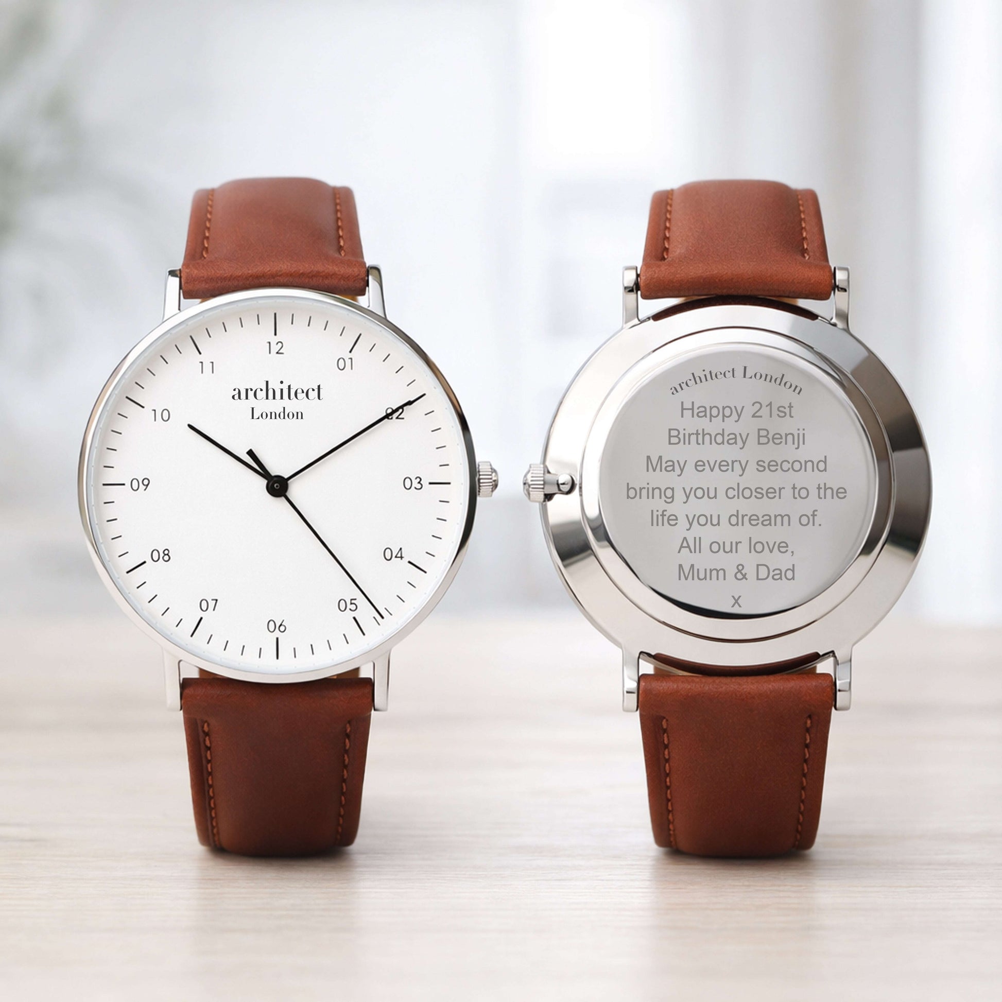Custom Engraved Groomsmen Watch  Zephyr Deeply Engraved