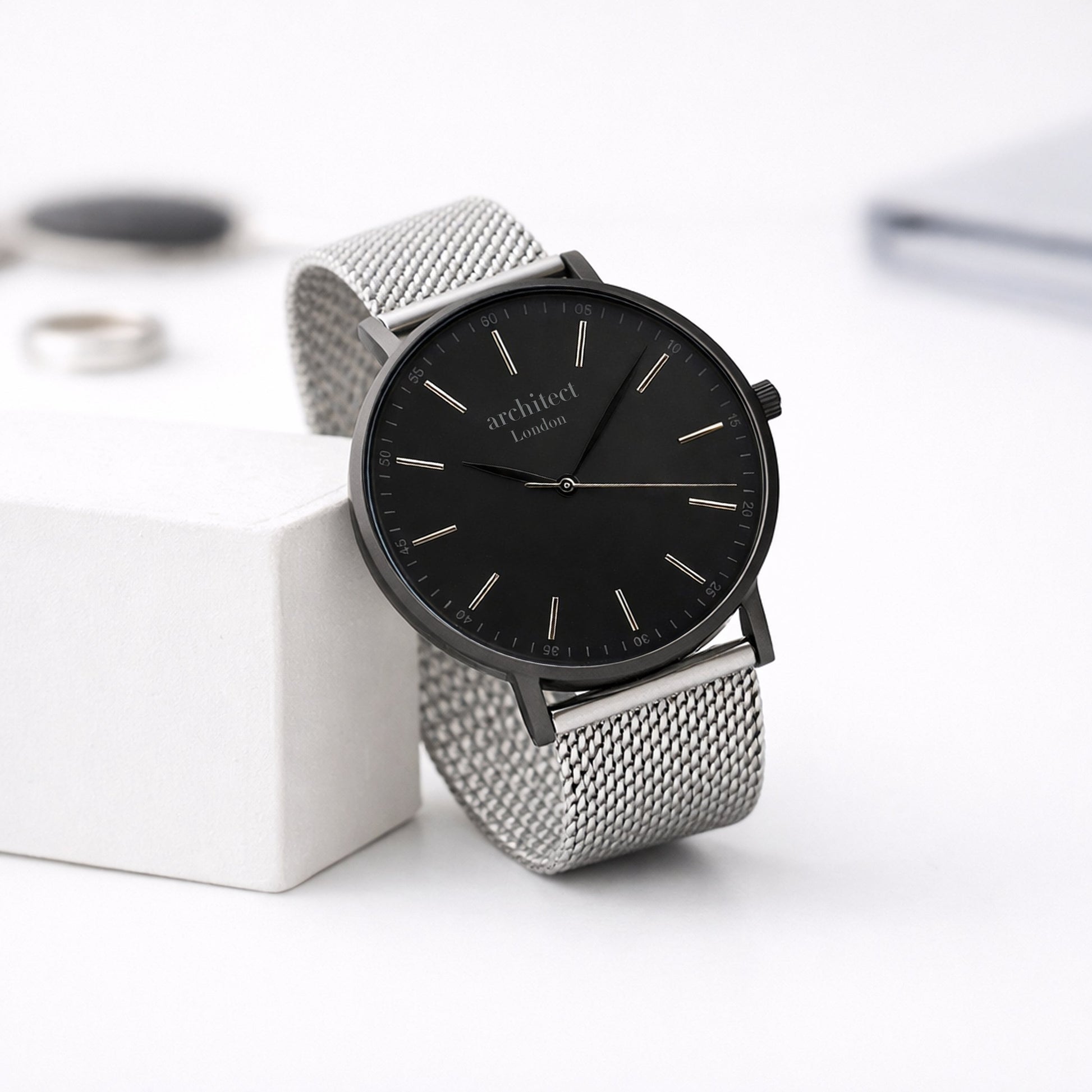Custom Engraved Groomsmen Watch  Zephyr Deeply Engraved