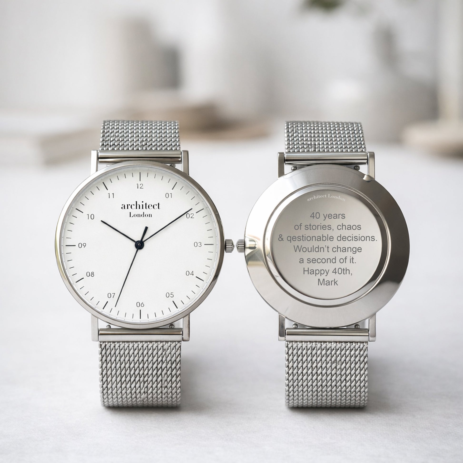 Custom Engraved Groomsmen Watch  Zephyr Deeply Engraved