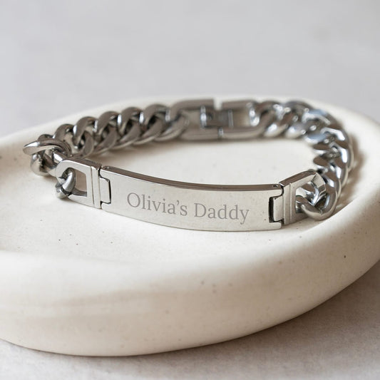 Custom Engraved Heavy Duty Steel ID Bracelet