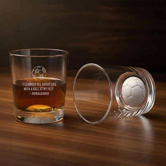 Personalized Football Glass Tumbler | Gift for Fans, Players & Coaches