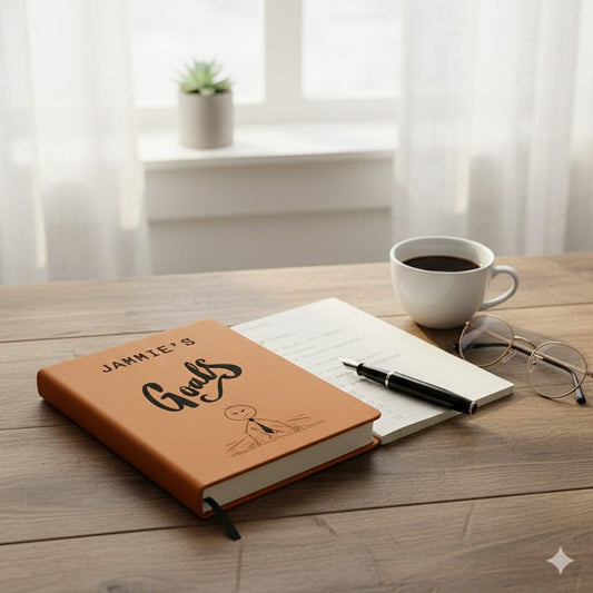 Personalized Goals Leather Journal