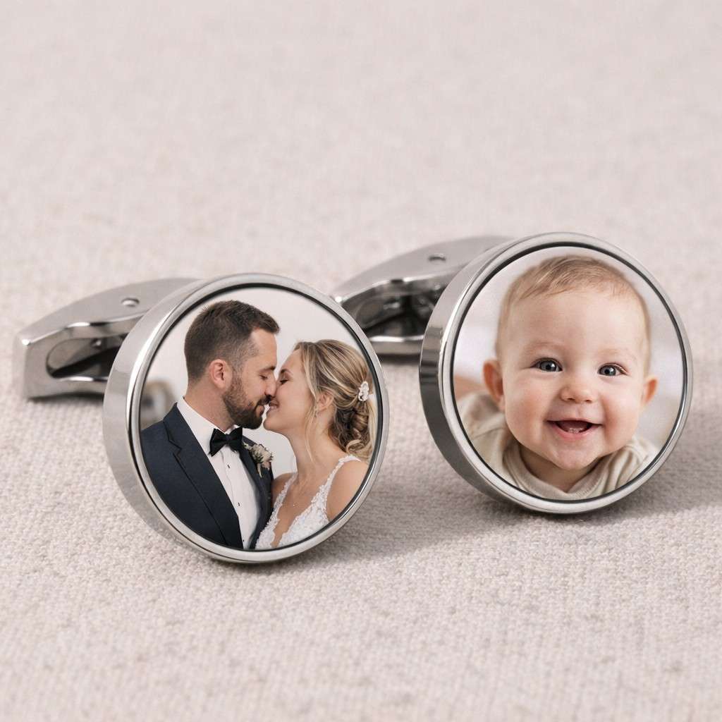 Custom Photo Cufflinks  Cufflinks Deeply Engraved