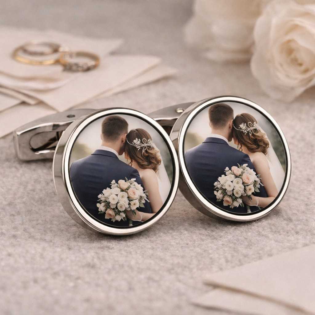 Custom Photo Cufflinks  Cufflinks Deeply Engraved