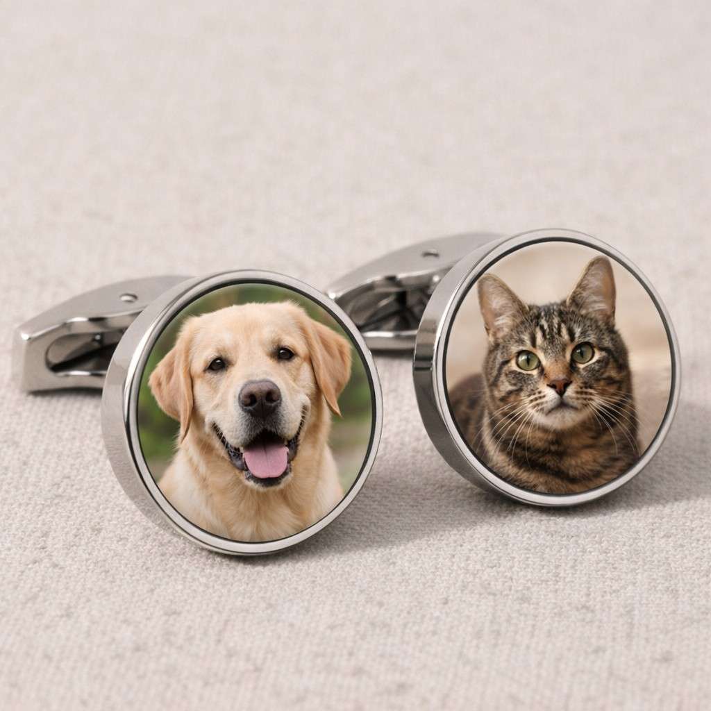 Custom Photo Cufflinks  Cufflinks Deeply Engraved