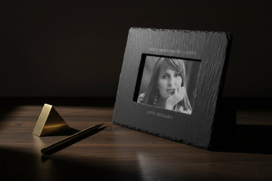 Custom Slate Landscape Photoframe  Photo Frames Deeply Engraved