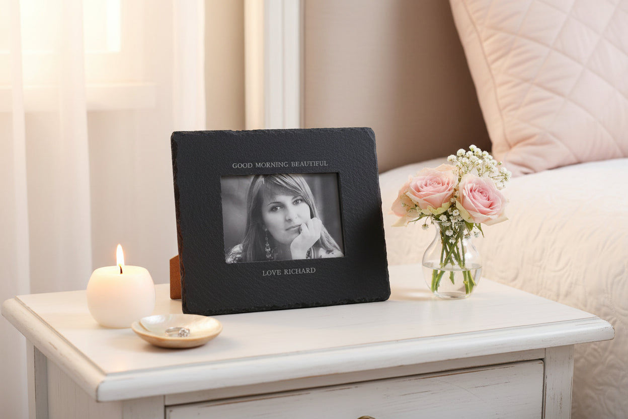Custom Slate Landscape Photoframe  Photo Frames Deeply Engraved