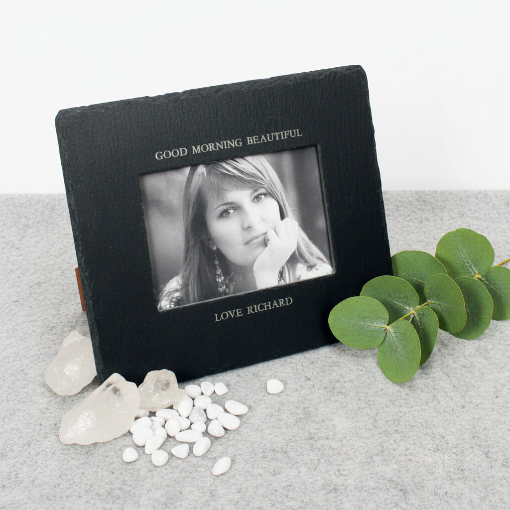 Custom Slate Landscape Photoframe  Photo Frames Deeply Engraved