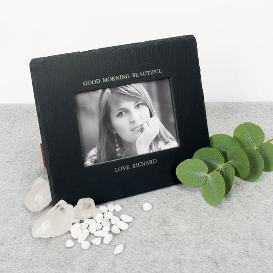 Custom Slate Landscape Photoframe  Photo Frames Deeply Engraved