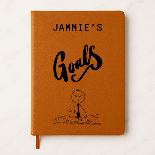 Personalized Goals Leather Journal