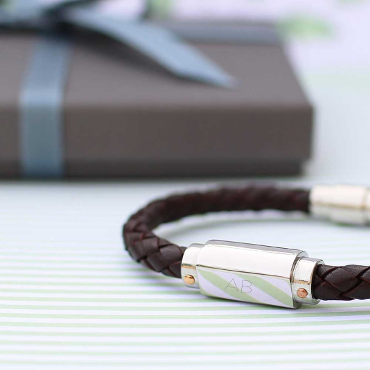 Personalized Twisted Leather Bracelet - Lovesakes