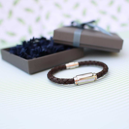 Personalized Twisted Leather Bracelet - Lovesakes