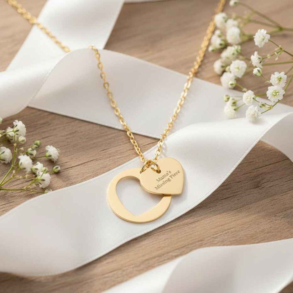Engravable Heart Cutout Necklace  Necklaces Deeply Engraved