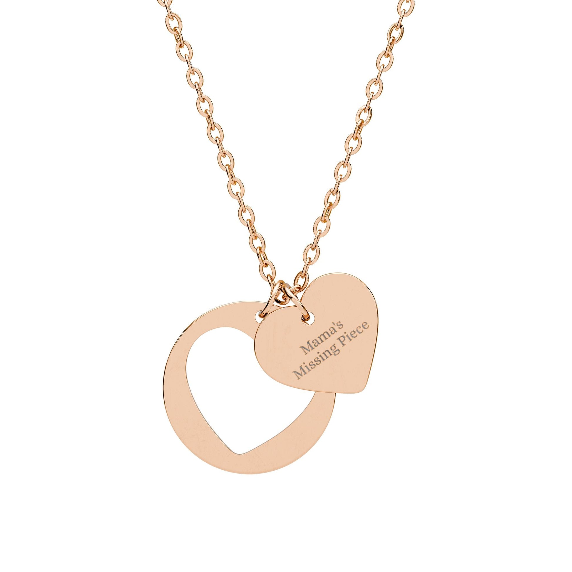 Engravable Heart Cutout Necklace  Necklaces Deeply Engraved