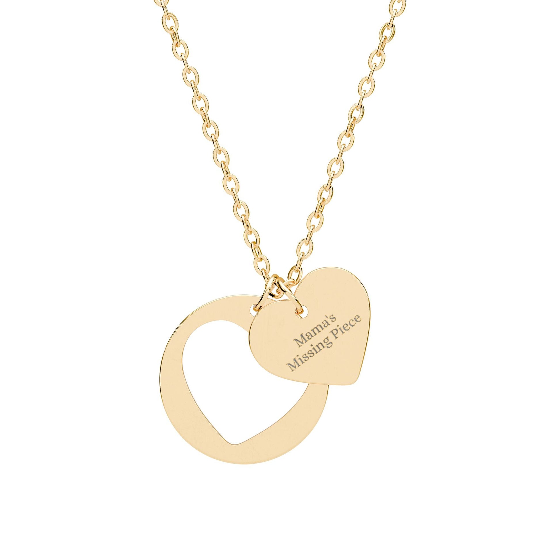 Engravable Heart Cutout Necklace  Necklaces Deeply Engraved