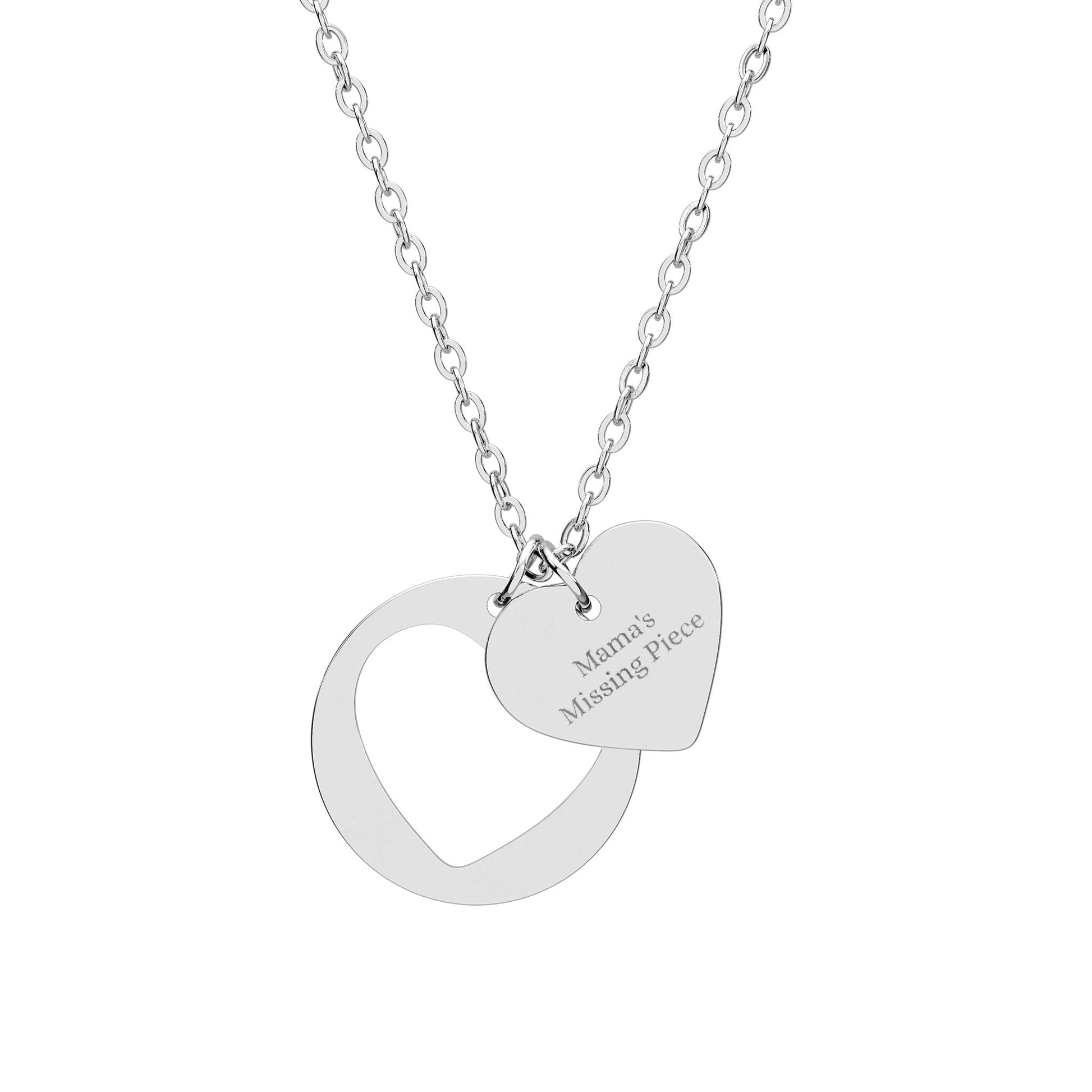 Engravable Heart Cutout Necklace  Necklaces Deeply Engraved