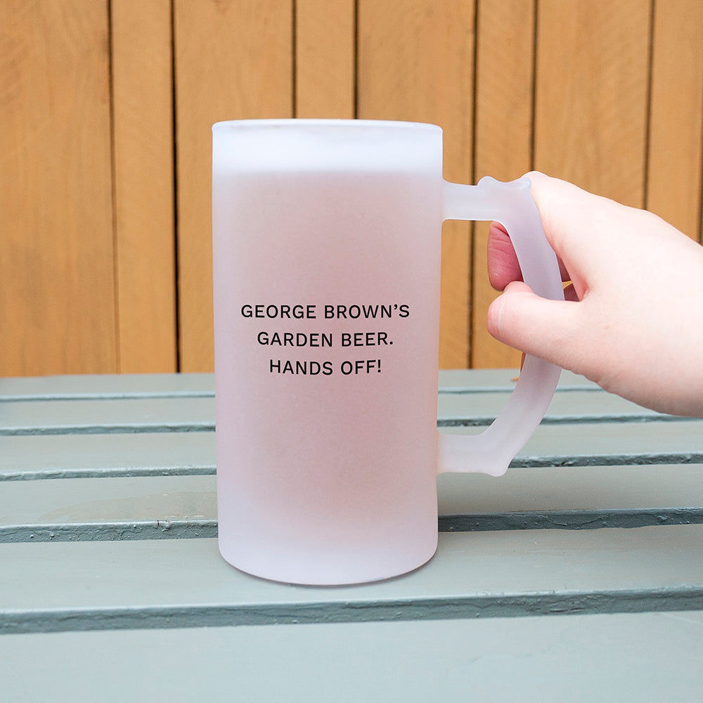 Frosted Beer Stein with Personalized Photo and Message  Beer Mugs Deeply Engraved