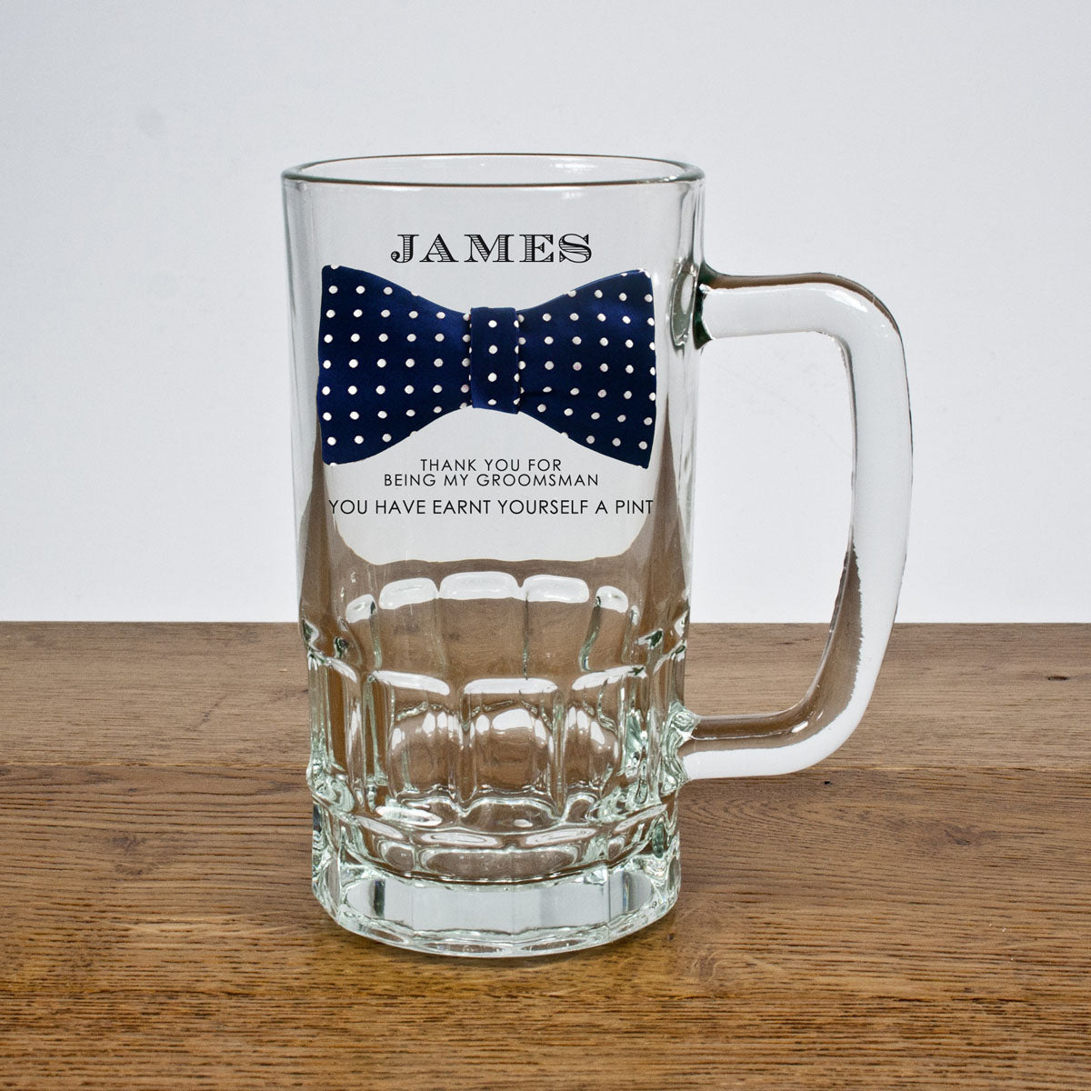 Gala Bowtie 740g Heavyweight Personalized Beer Stein  Beer Mugs Deeply Engraved