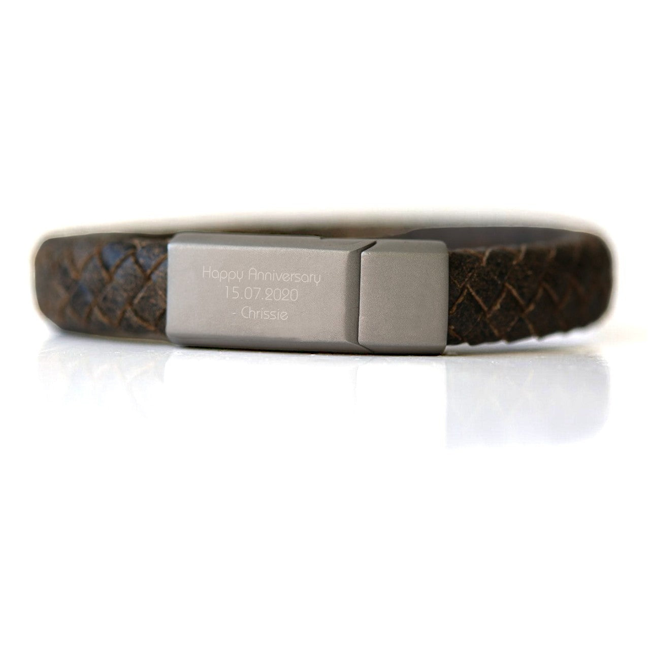 Halden – Engraved Antique Leather Bracelet - Rustic  Men's Bracelets Deeply Engraved