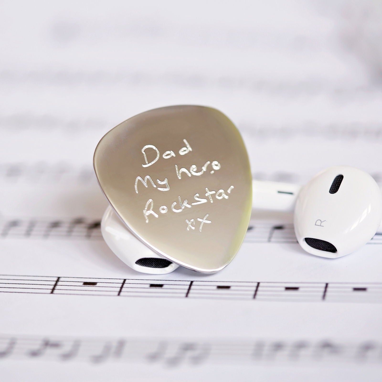 Handwriting Engraved Guitar Pick  Guitar Pick Deeply Engraved