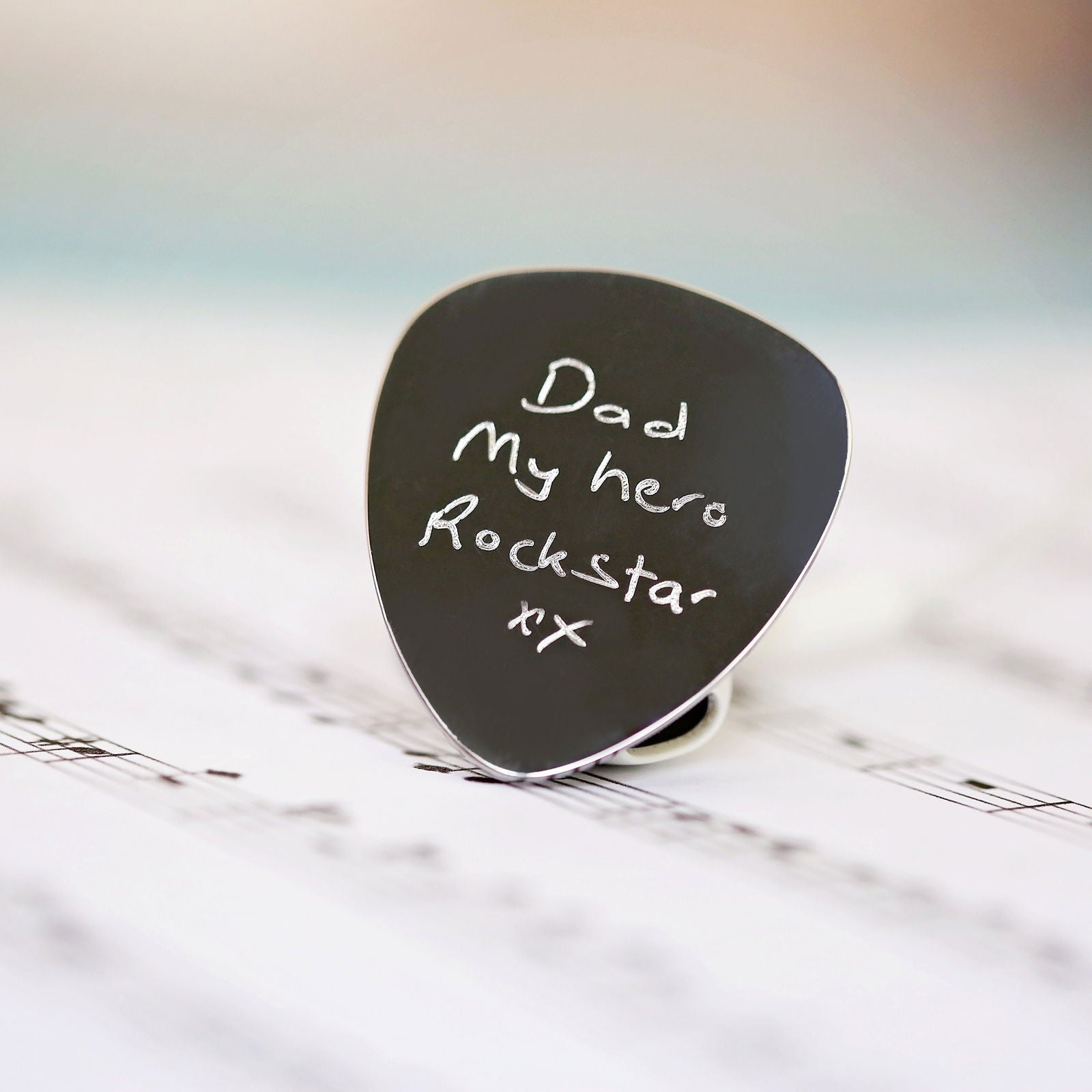 Handwriting Engraved Guitar Pick  Guitar Pick Deeply Engraved