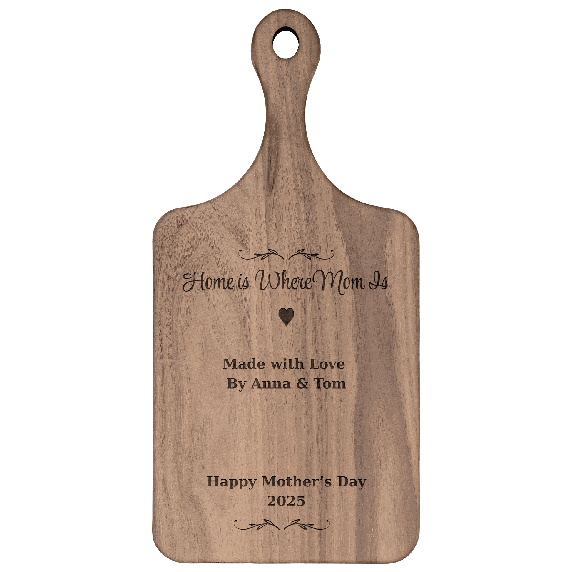 Home Is Where Mom Is – Personalized Cutting Board  Cutting Boards Deeply Engraved
