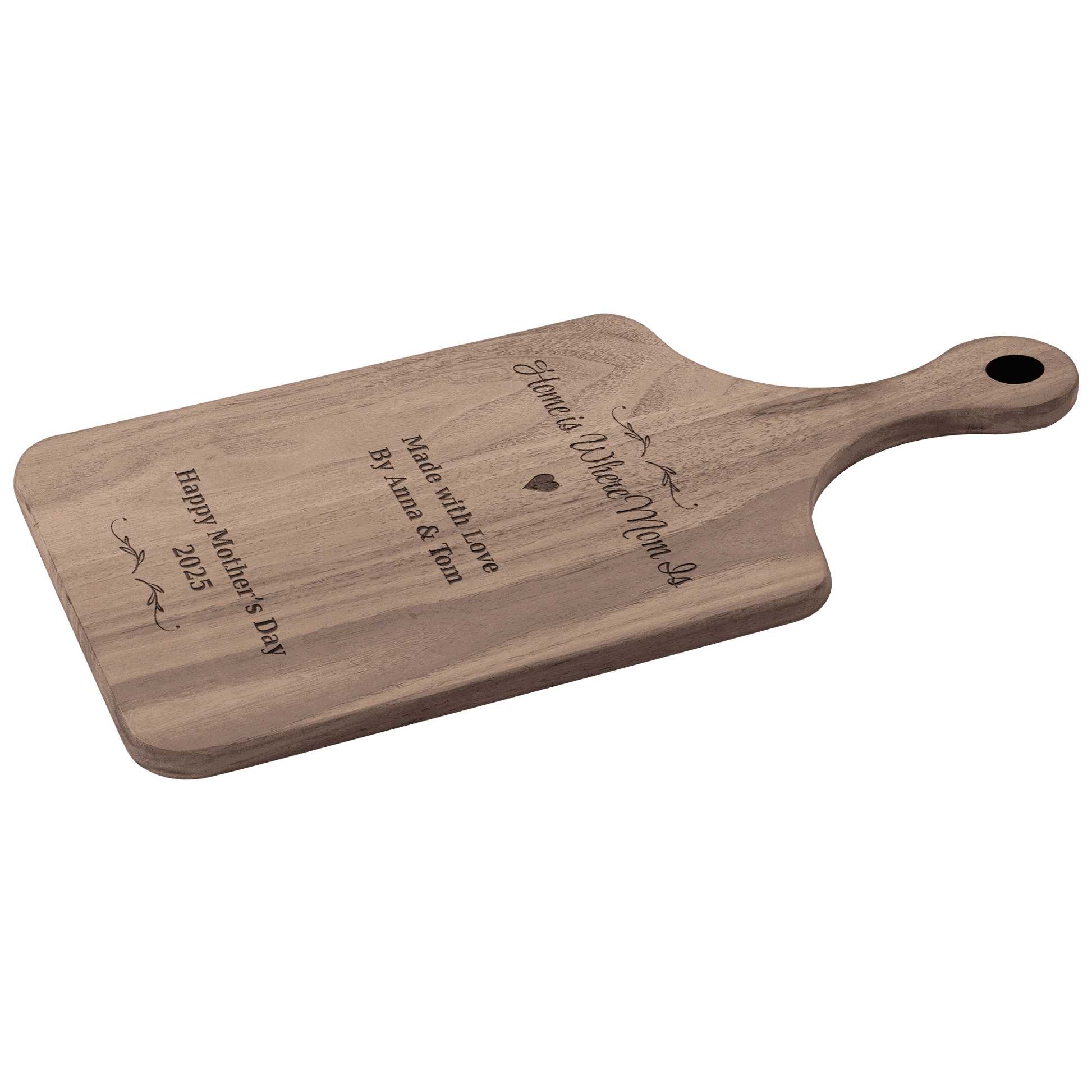 Home Is Where Mom Is – Personalized Cutting Board  Cutting Boards Deeply Engraved