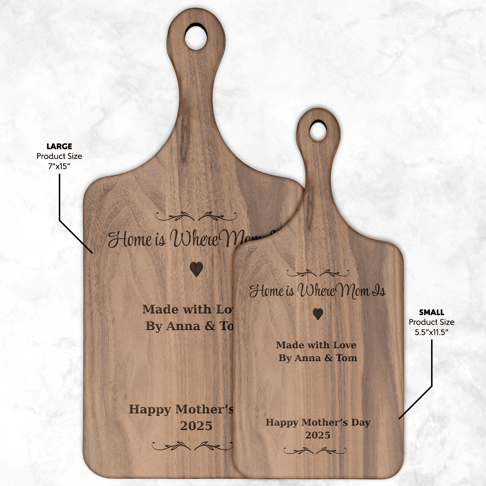 Home Is Where Mom Is – Personalized Cutting Board  Cutting Boards Deeply Engraved